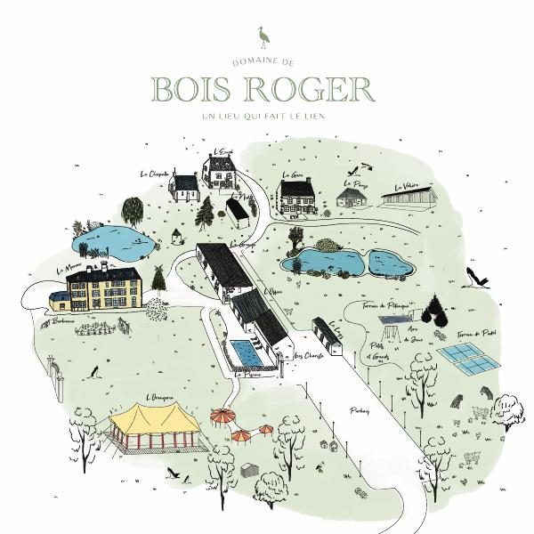 Plan illustré du Domaine du Bois-Roger